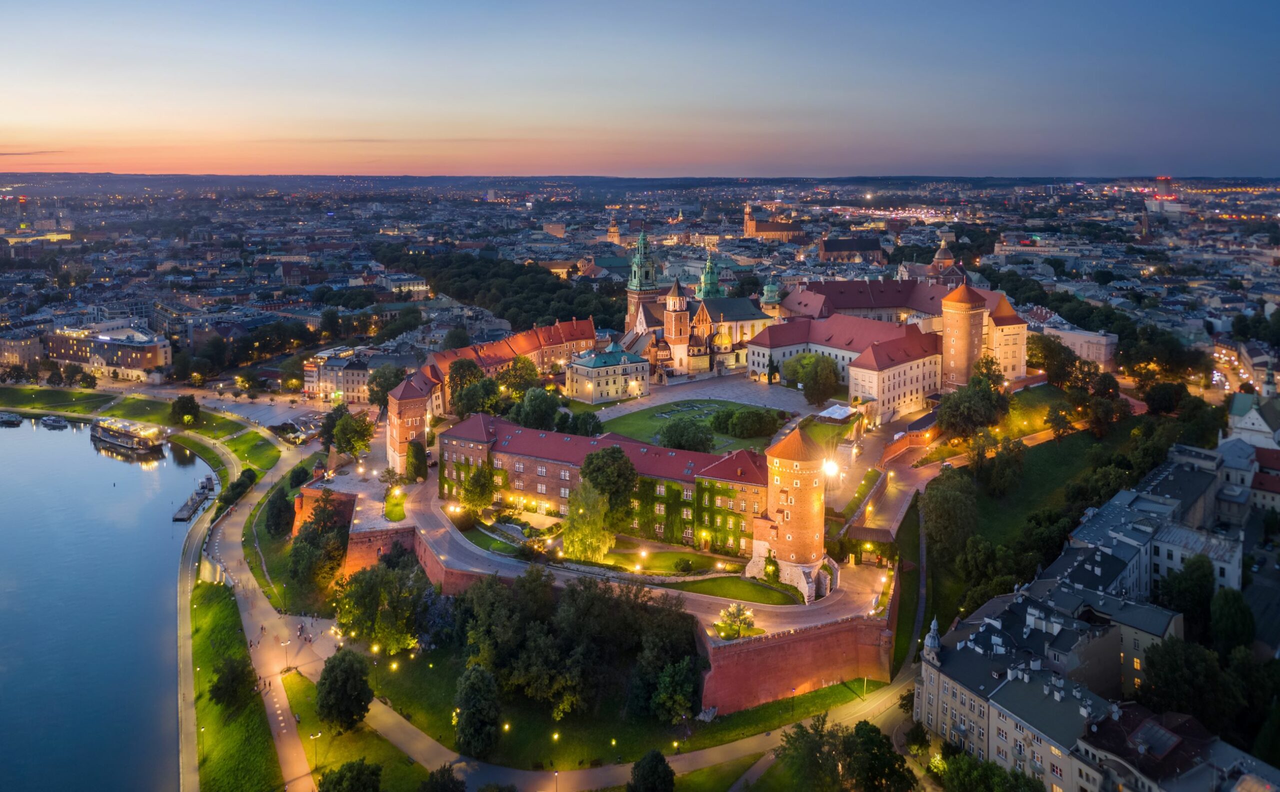 aerial view of wawel castle in krakow poland scaled Cracow